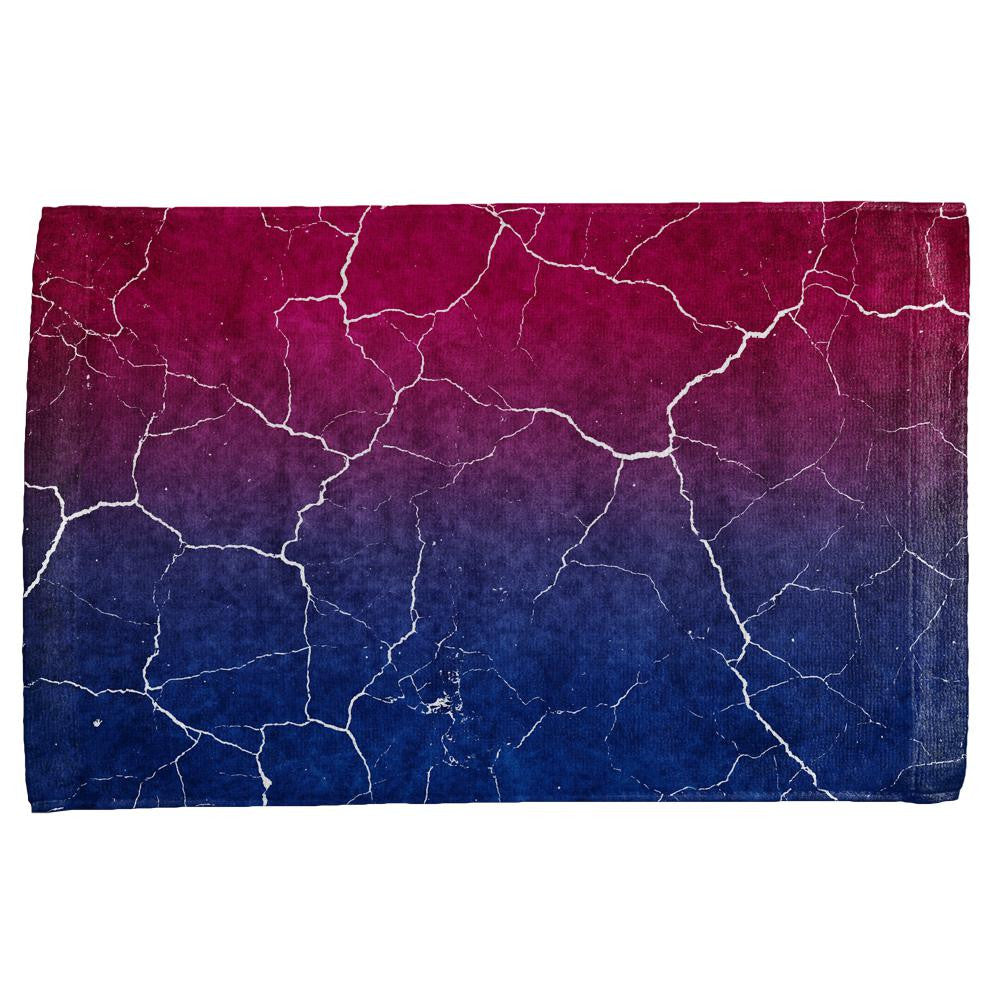 Distressed Bi-Sexual Gradient Flag All Over Hand Towel Hand Towel Old Glory OS Multi 