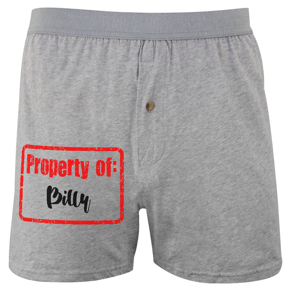 Property of Billy Soft Knit Boxer Men's Boxers & Briefs Old Glory 2XL Grey 