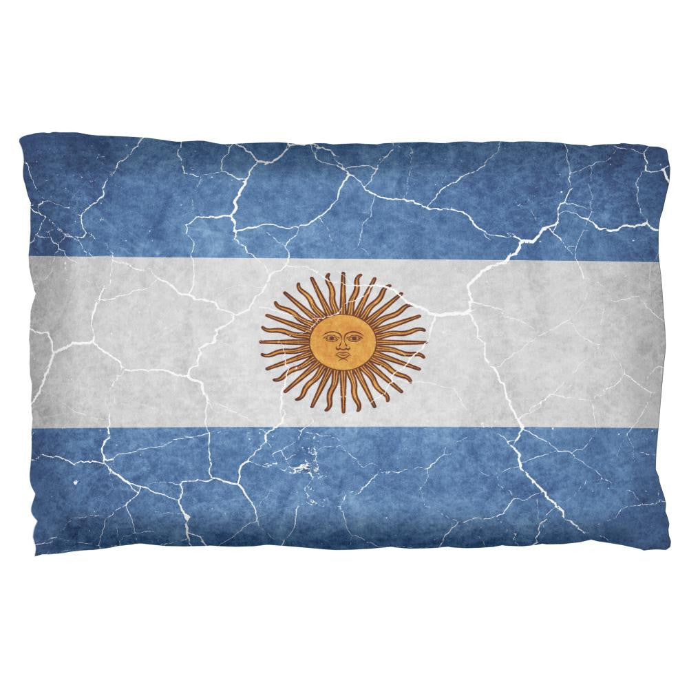 Distressed Argentina Flag Pillow Case Pillowcases Old Glory OS Multi 