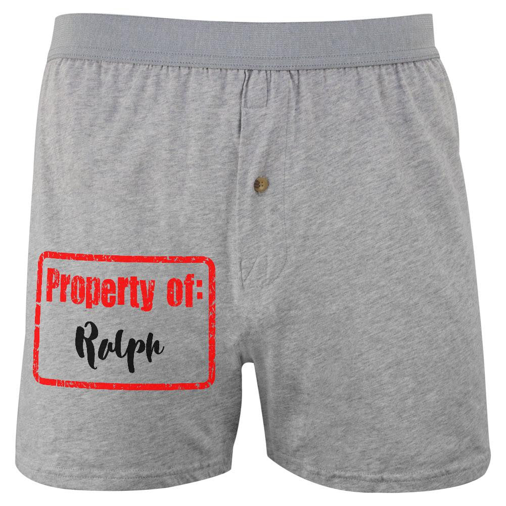 Property of Ralph Soft Knit Boxer Men's Boxers & Briefs Old Glory 2XL Grey 