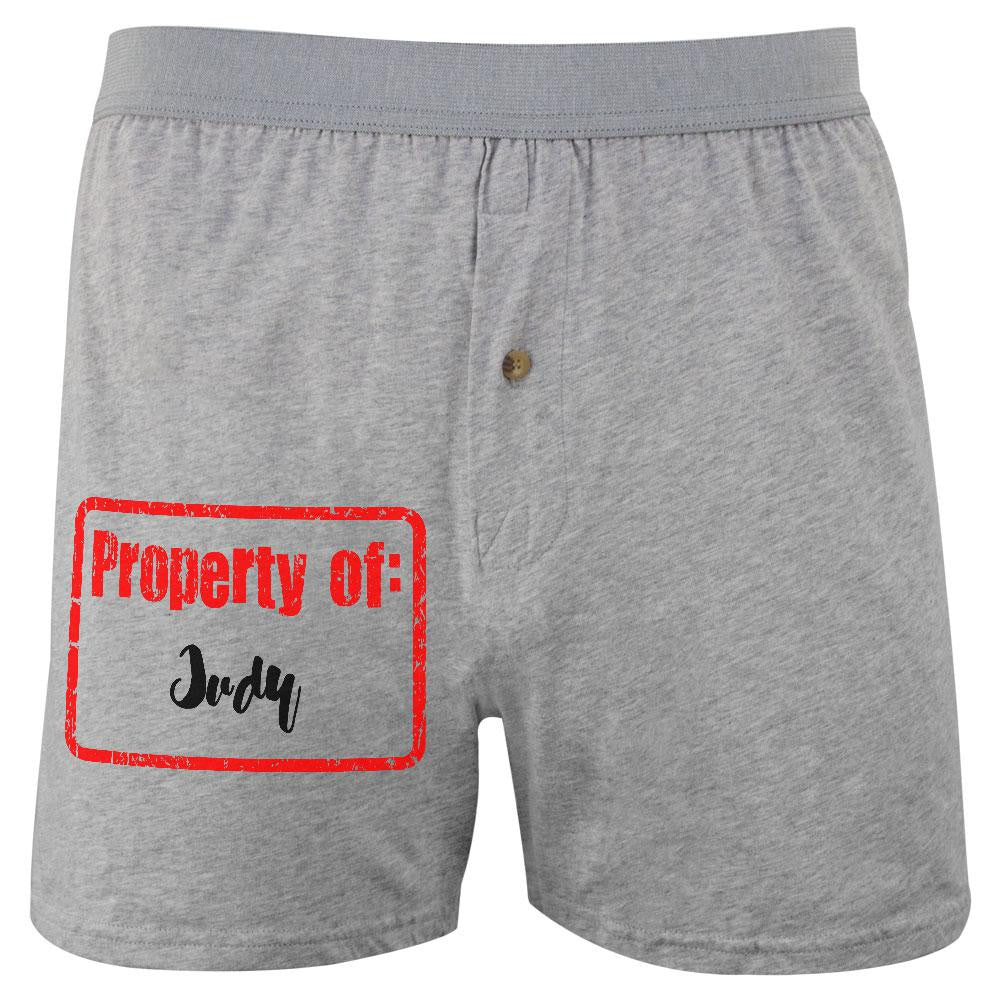 Property of Judy Soft Knit Boxer Men's Boxers & Briefs Old Glory 2XL Grey 