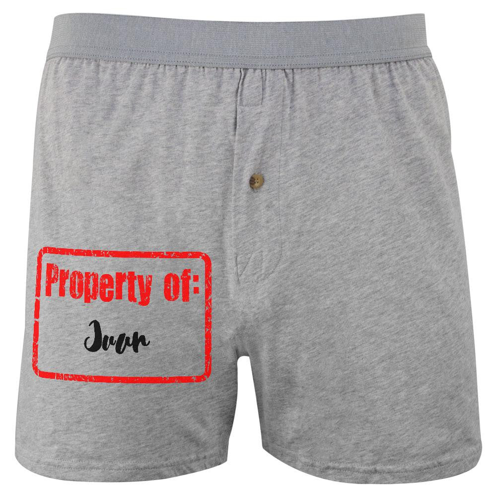 Property of Juan Soft Knit Boxer Men's Boxers & Briefs Old Glory 2XL Grey 