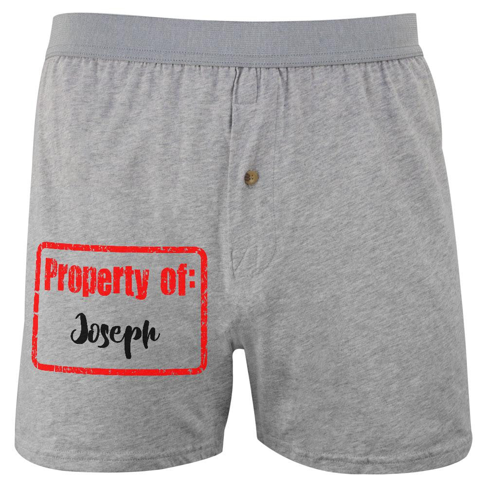 Property of Joseph Soft Knit Boxer Men's Boxers & Briefs Old Glory 2XL Grey 