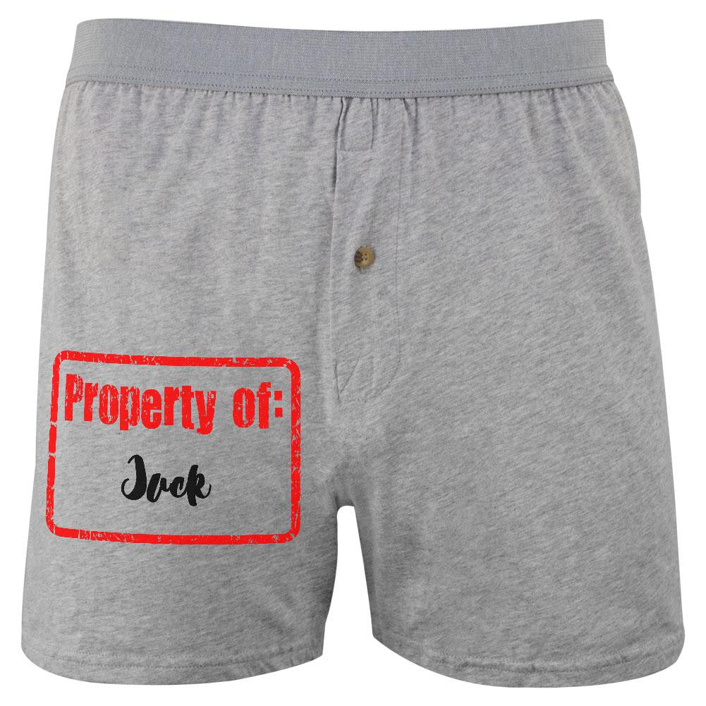 Property of Jack Soft Knit Boxer Men's Boxers & Briefs Old Glory 2XL Grey 