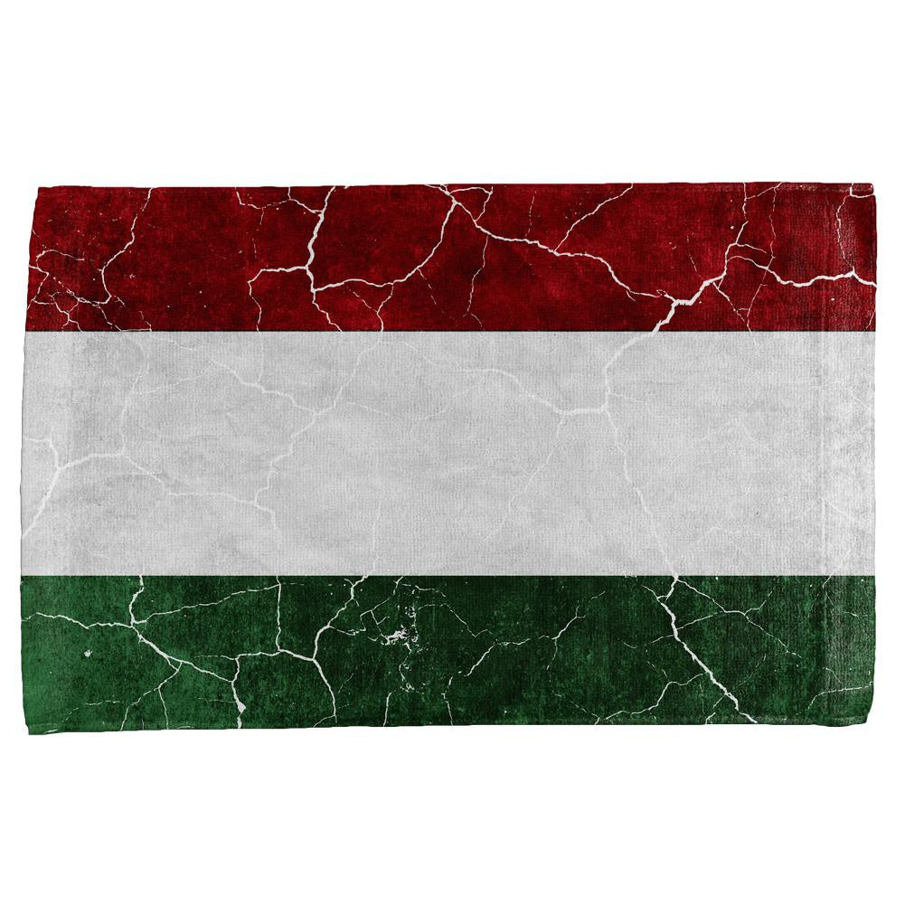 Distressed Hungarian Flag All Over Hand Towel Hand Towel Old Glory OS Multi 