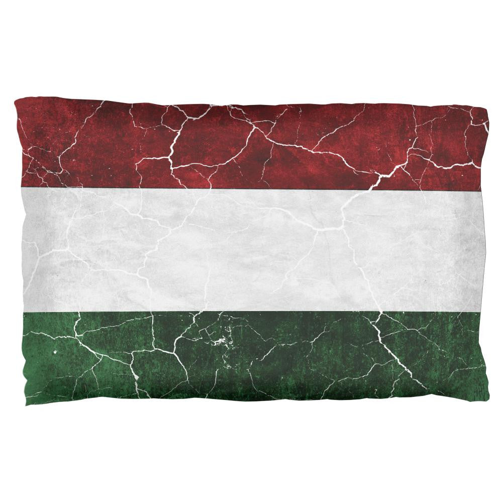 Distressed Hungarian Flag Pillow Case Pillowcases Old Glory OS Multi 