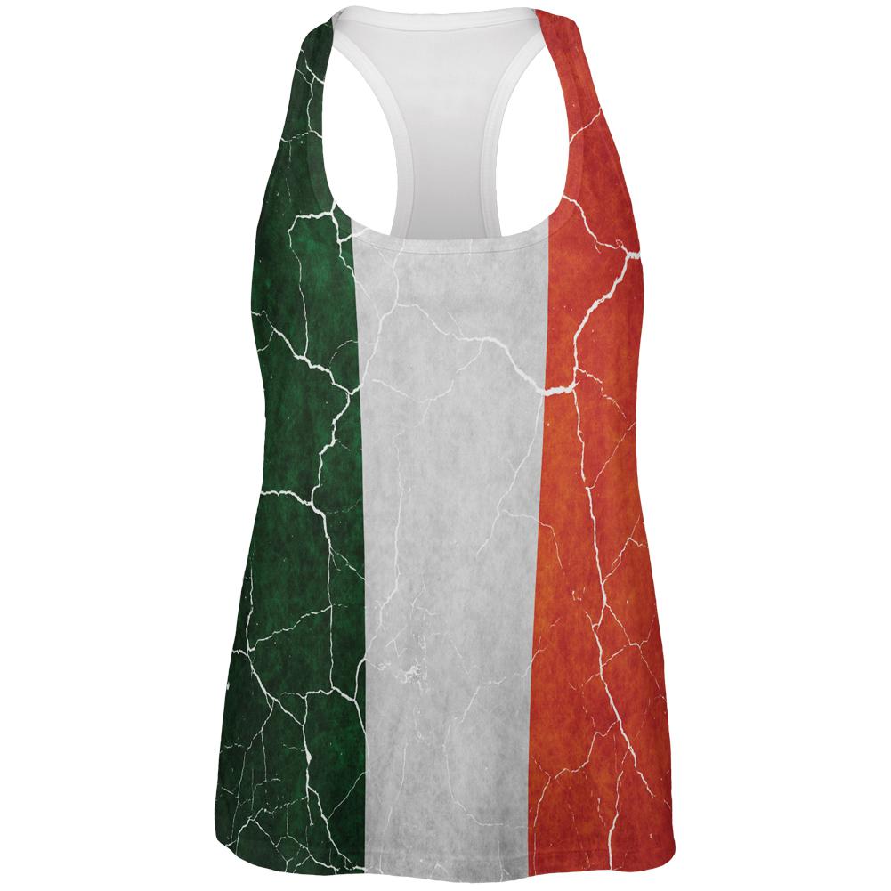 Distressed Irish Flag All Over Womens Work Out Tank Top Women's Tank Tops Old Glory 2XL Multi 