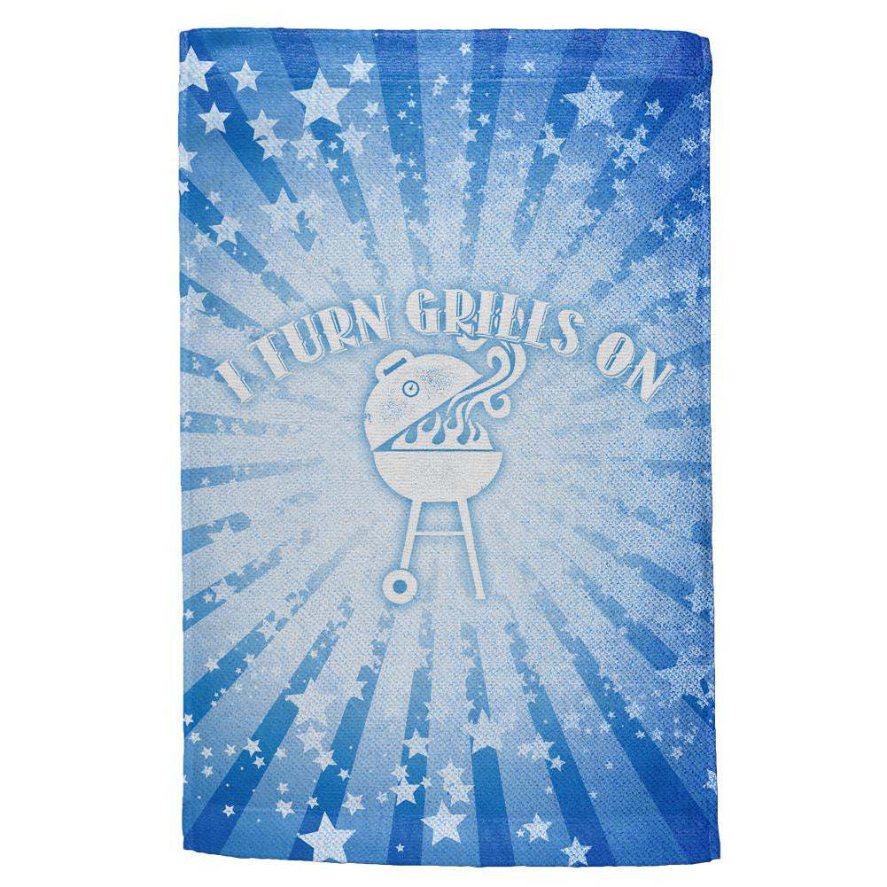 I Turn Grills On Blue All Over Hand Towel Hand Towel Old Glory OS Multi 