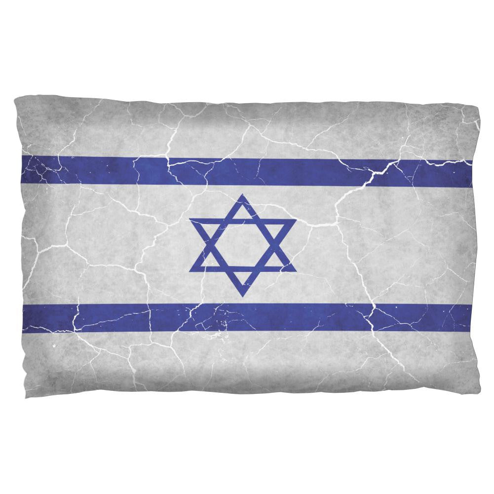 Distressed Israeli Flag Pillow Case Pillowcases Old Glory OS Multi 