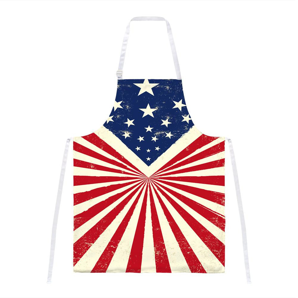 4th of July Star Burst American Flag All Over Apron Aprons Old Glory OS Multi 