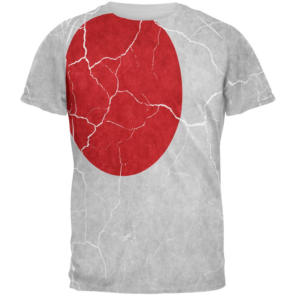 Distressed Japanese Flag All Over Mens T Shirt Men's T-Shirts Old Glory 2XL Multi 