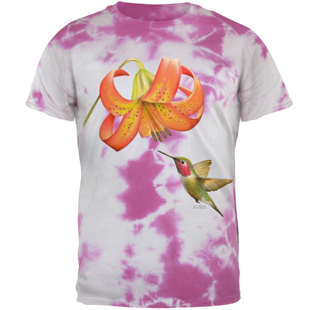 Humming Bird in Spring Mens T Shirt Men's T-Shirts Old Glory 2XL Lightning Pink 