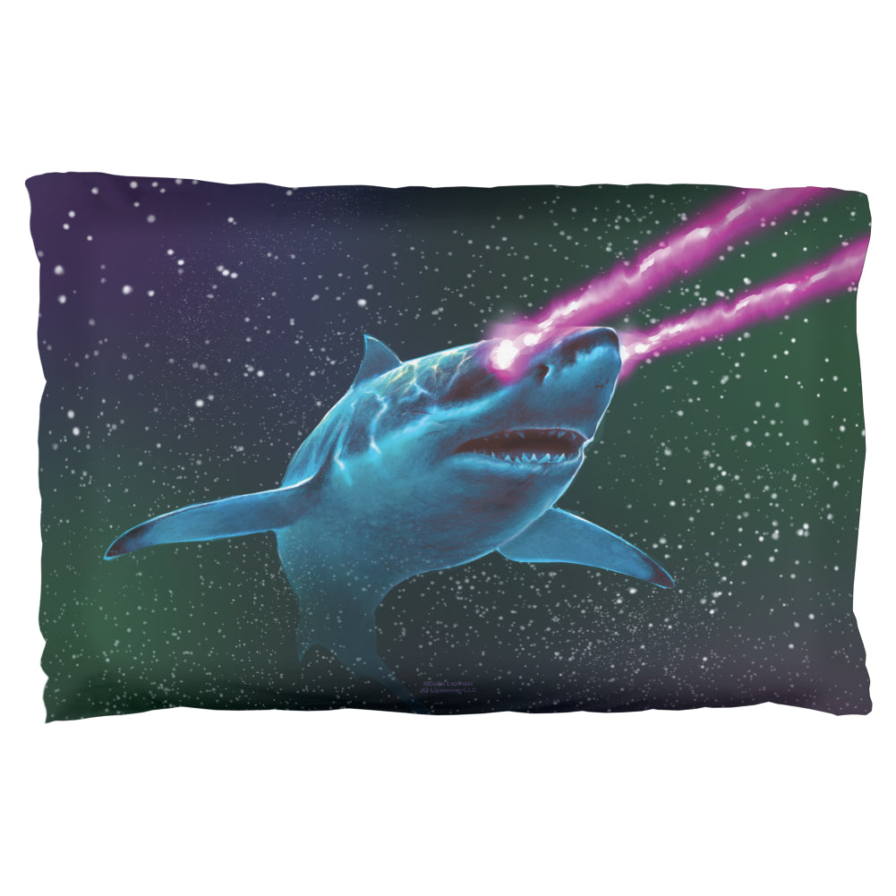 Galaxy Great White Shark Laser Beams Pillow Case Pillowcases Old Glory OS Multi 