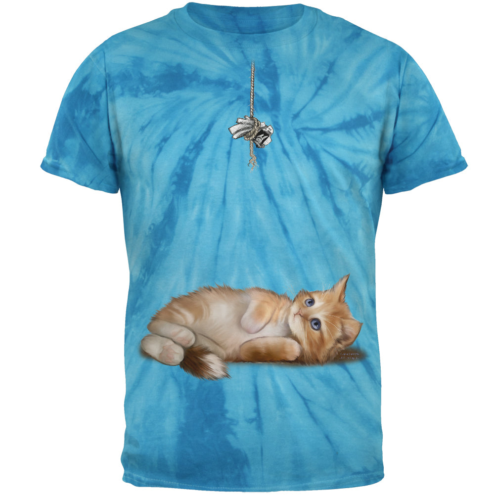 Simple Things Kitty Cat Playtoy Full Mens T Shirt Men's T-Shirts Old Glory 2XL Pinwheel Blue Tie Dye 