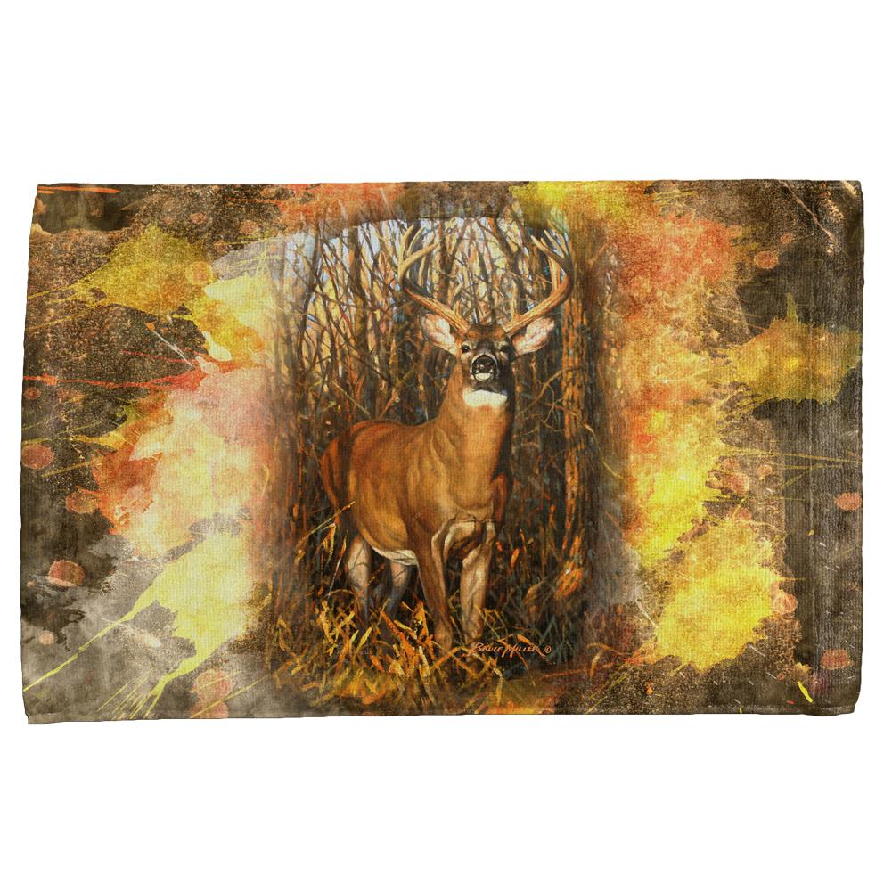 10 Point Buck Splatter All Over Hand Towel Hand Towel Old Glory OS Multi 