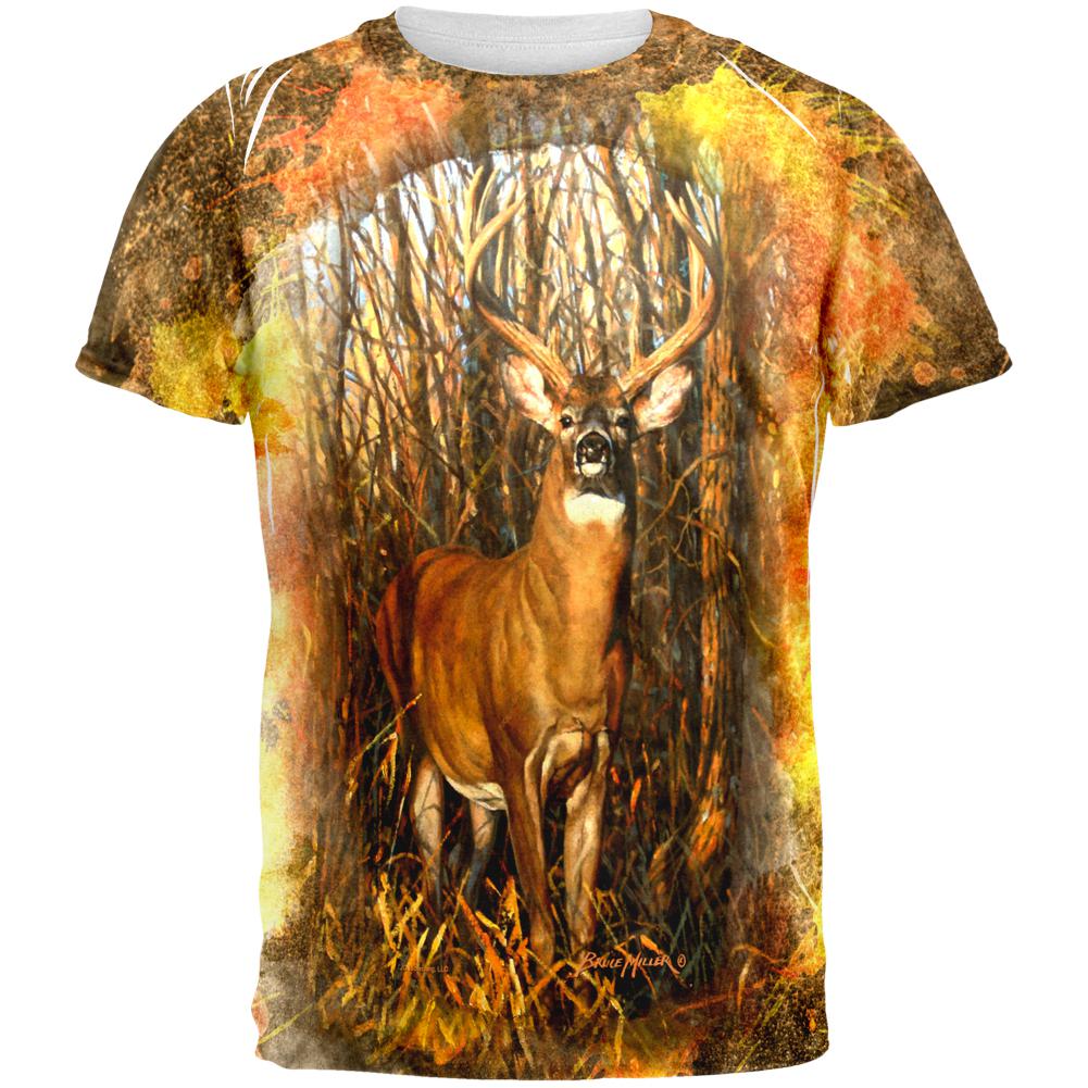 10 Point Buck Splatter All Over Mens T Shirt Men's T-Shirts Old Glory 2XL Multi 