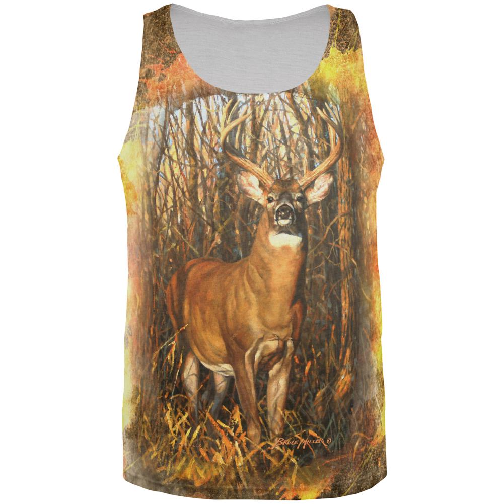 10 Point Buck Splatter All Over Mens Tank Top Men's Tank Tops Old Glory SM  