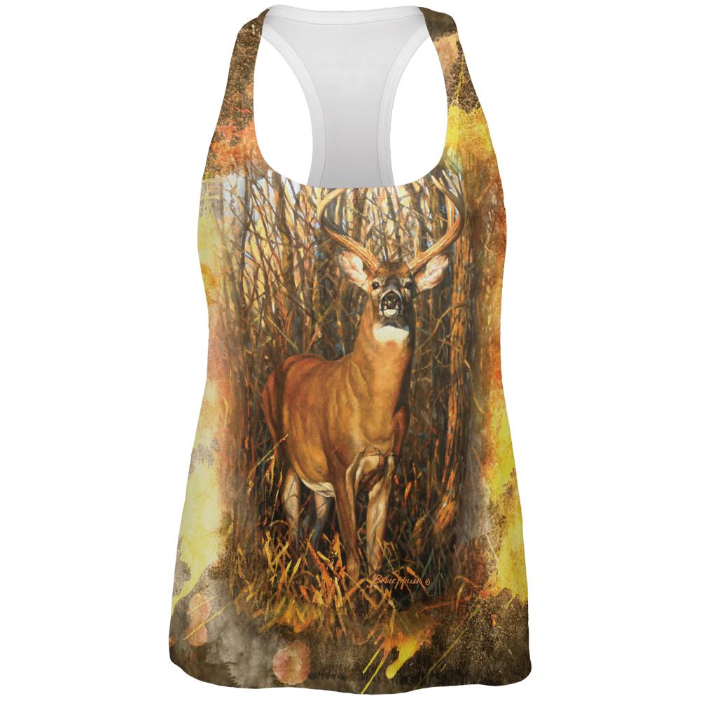 10 Point Buck Splatter All Over Womens Work Out Tank Top Women's Tank Tops Old Glory 2XL Multi 