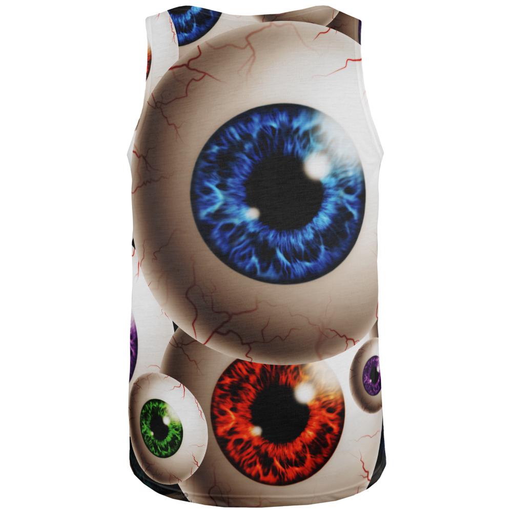 Creepy Watcher Eyeballs All Over Mens Tank Top Men's Tank Tops Old Glory   