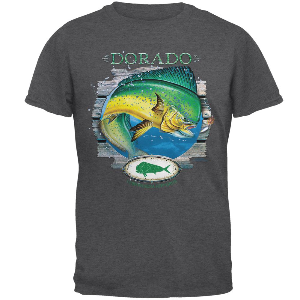 Dorado Deep Sea Fishing Mens T Shirt Men's T-Shirts Old Glory 2XL Dark Heather 