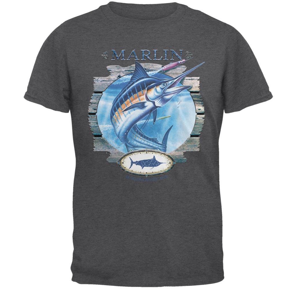 Marlin Deep Sea Fishing Mens T Shirt Men's T-Shirts Old Glory 2XL Dark Heather 