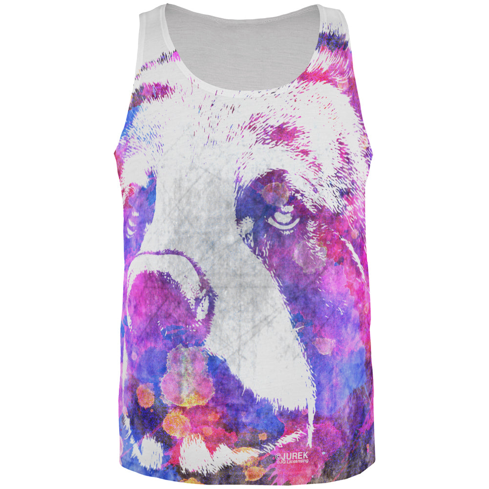 Spirit Bear Splatter All Over Mens Tank Top Men's Tank Tops Old Glory 3XL Multi 