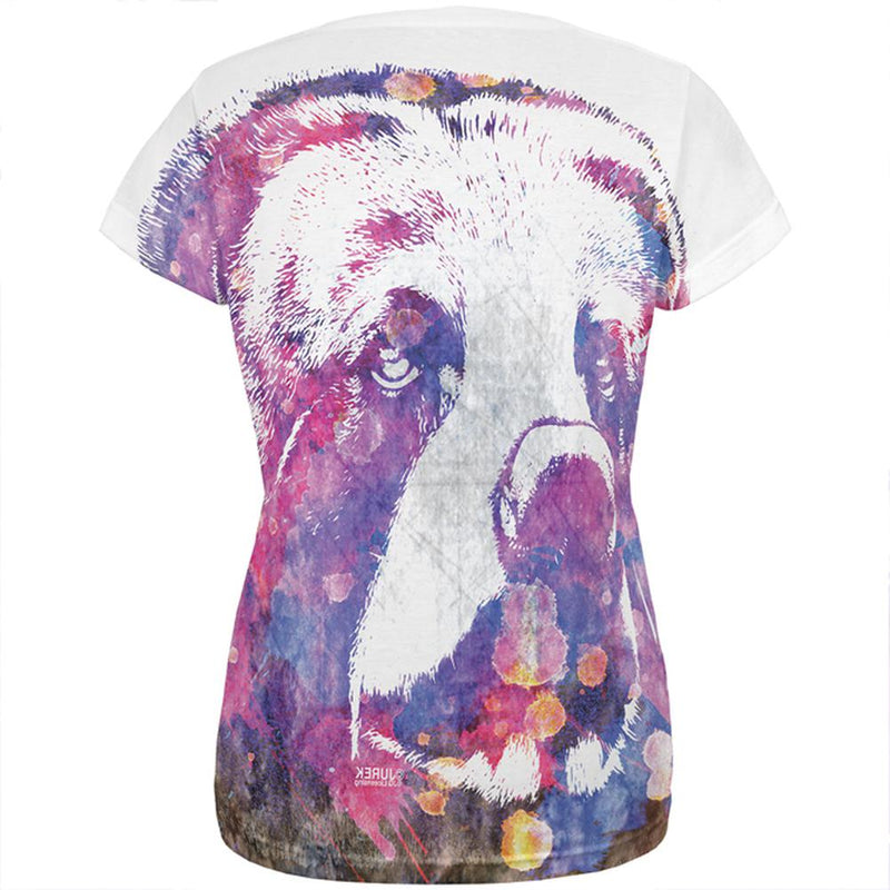 Spirit Bear Splatter All Over Womens T Shirt Women's T-Shirts Old Glory   