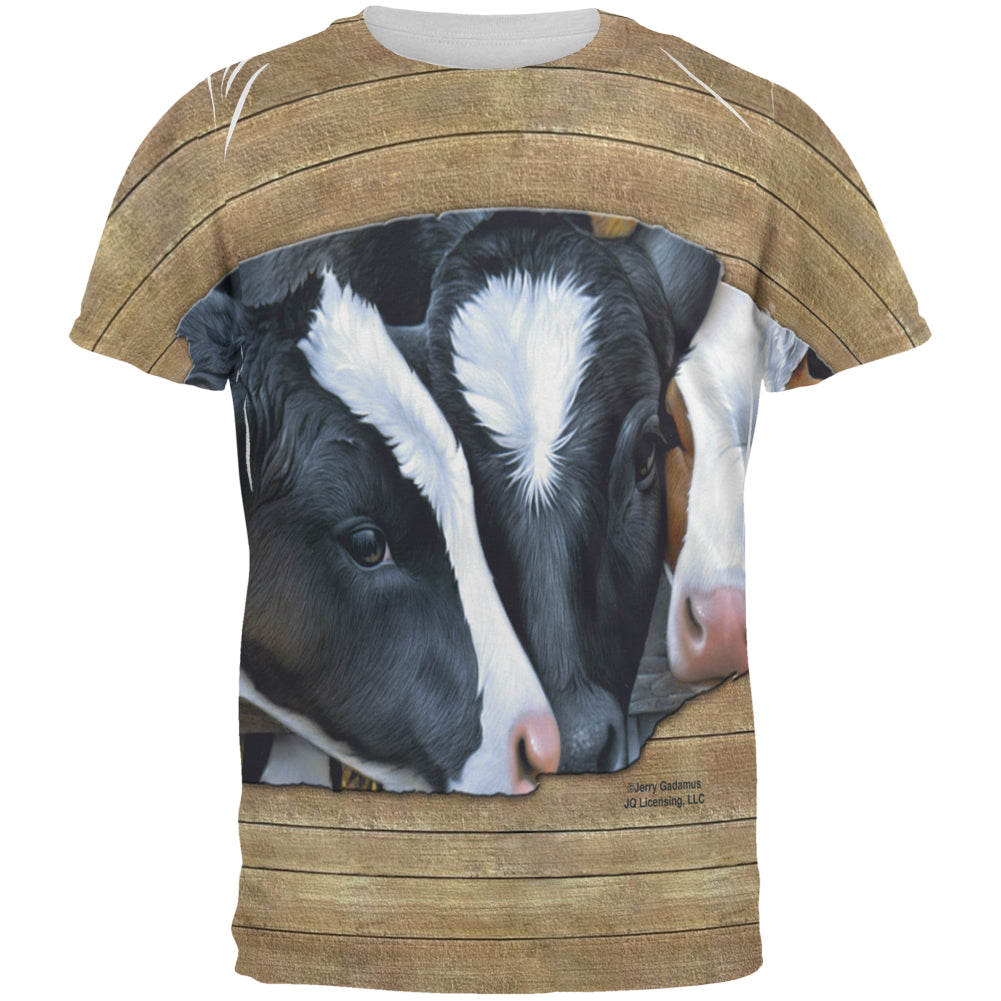 Queens of the Dairy Farm Cows All Over Mens T Shirt Men's T-Shirts Old Glory 2XL Multicolored 