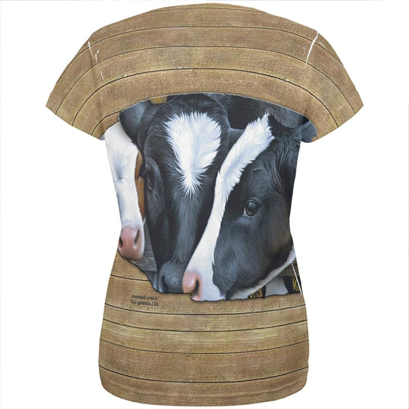 Queens of the Dairy Farm Cows All Over Womens T Shirt Women's T-Shirts Old Glory   