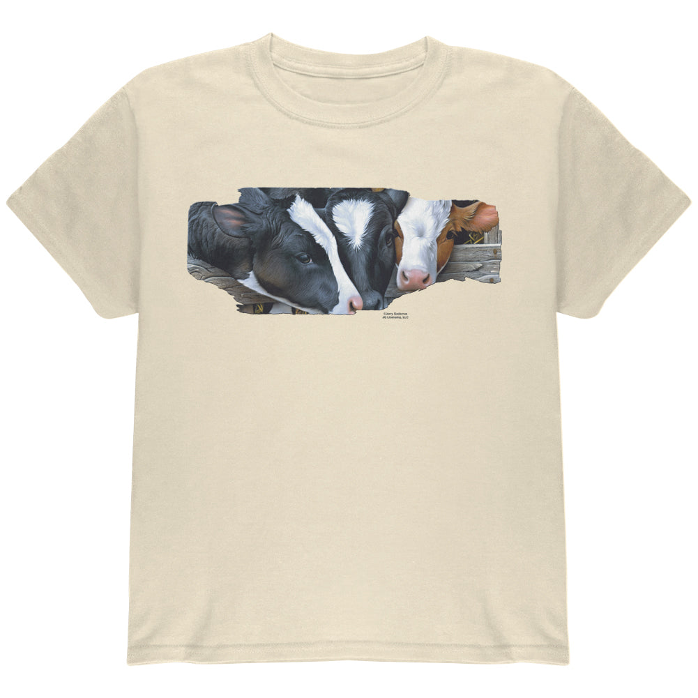 Queens of the Dairy Farm Cows Youth T Shirt Youth T-Shirts Old Glory YLG Natural 