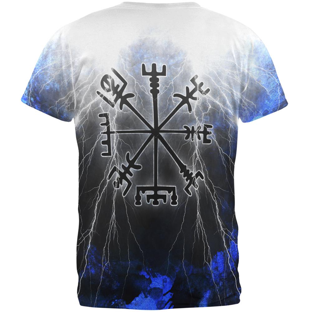 Vegvisir Nordic Viking Storm Compass All Over Mens T Shirt Men's T-Shirts Old Glory   