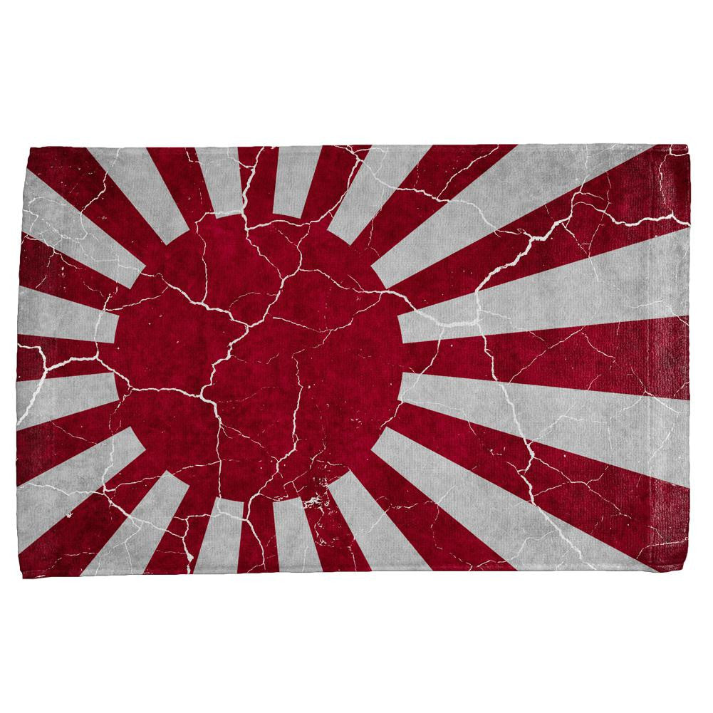 Distressed Japanese Rising Sun Flag All Over Hand Towel Hand Towel Old Glory OS Multi 