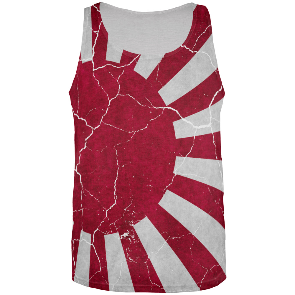 Distressed Japanese Rising Sun Flag All Over Mens Tank Top Men's Tank Tops Old Glory 3XL Multicolored 