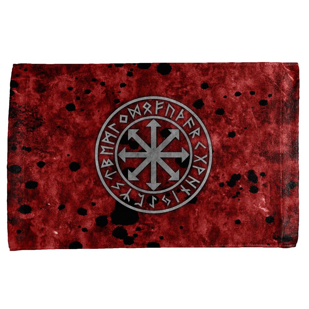 Viking Warrior Chaos Symbol All Over Hand Towel Hand Towel Old Glory OS Multi 