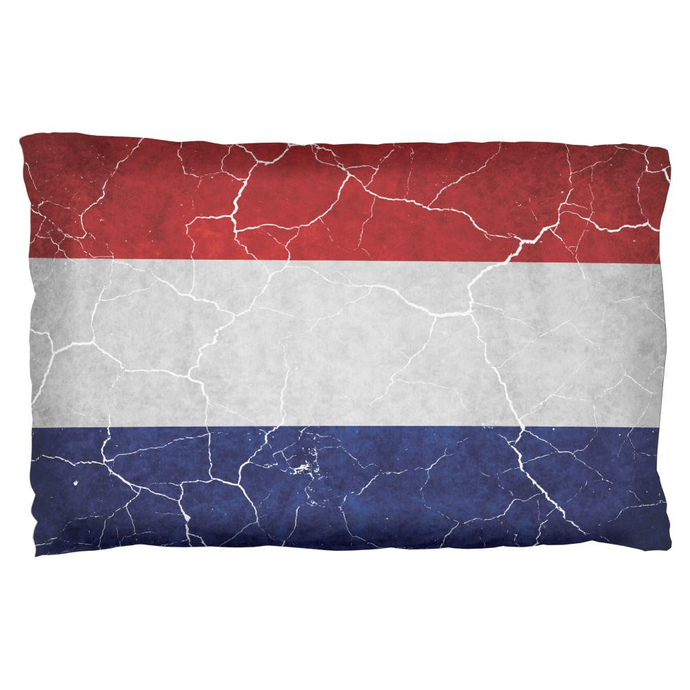 Distressed Netherlands Flag Pillow Case Pillowcases Old Glory OS Multi 