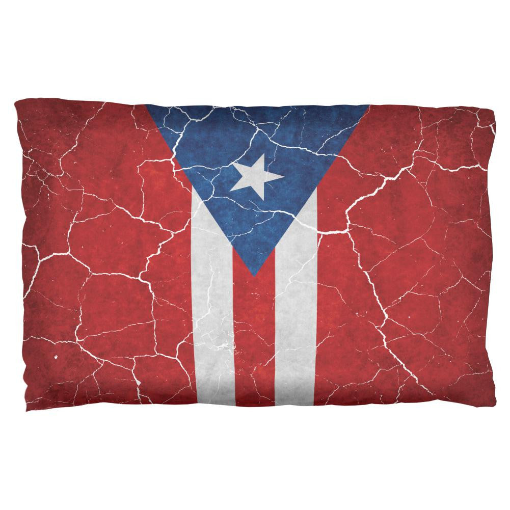 Distressed Puerto Rican Flag Pillow Case Pillowcases Old Glory OS Multi 