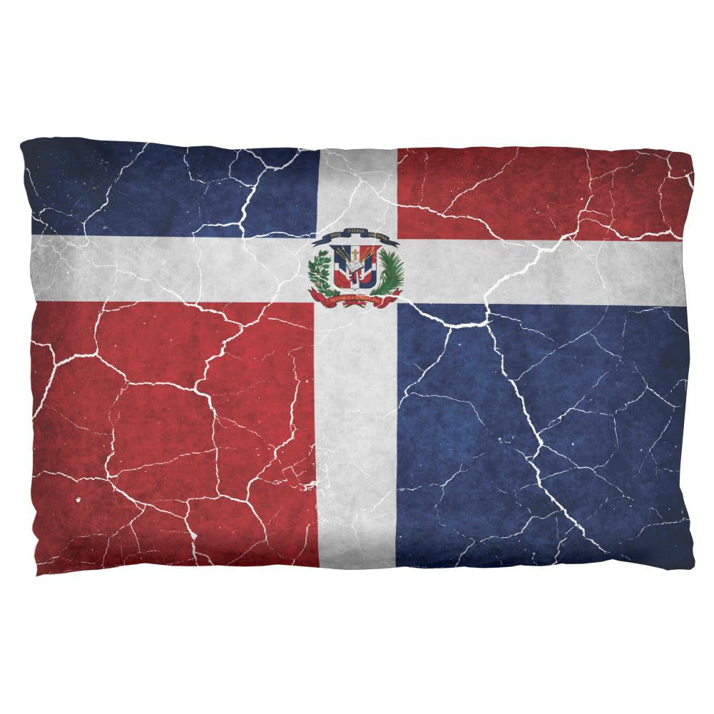 Distressed Dominican Republic Flag Pillow Case Pillowcases Old Glory OS Multi 