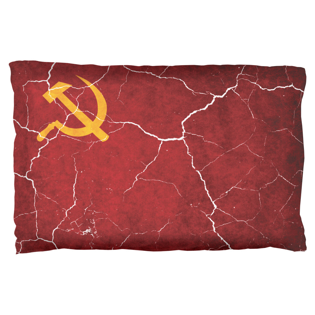 Distressed Soviet Union Flag Pillow Case Pillowcases Old Glory OS Multicolored 