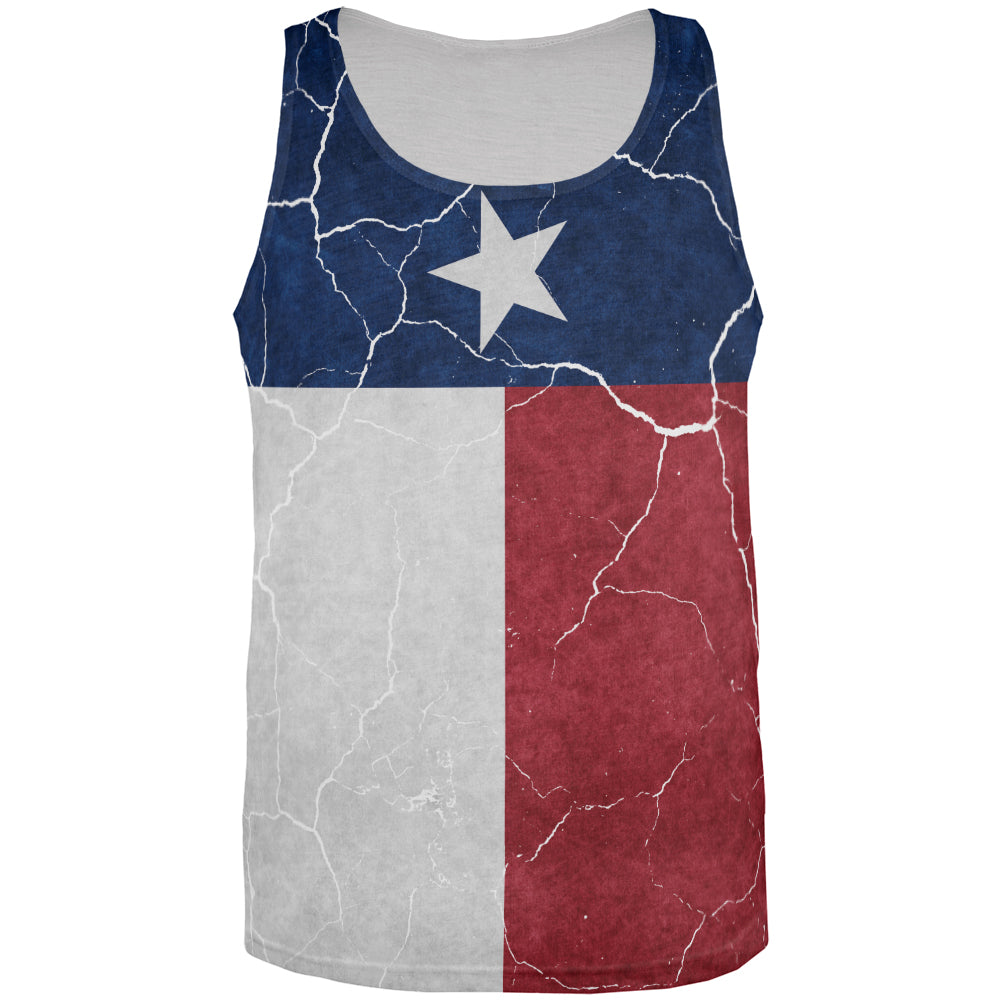 Distressed Texas Flag All Over Mens Tank Top Men's Tank Tops Old Glory 3XL Multicolored 