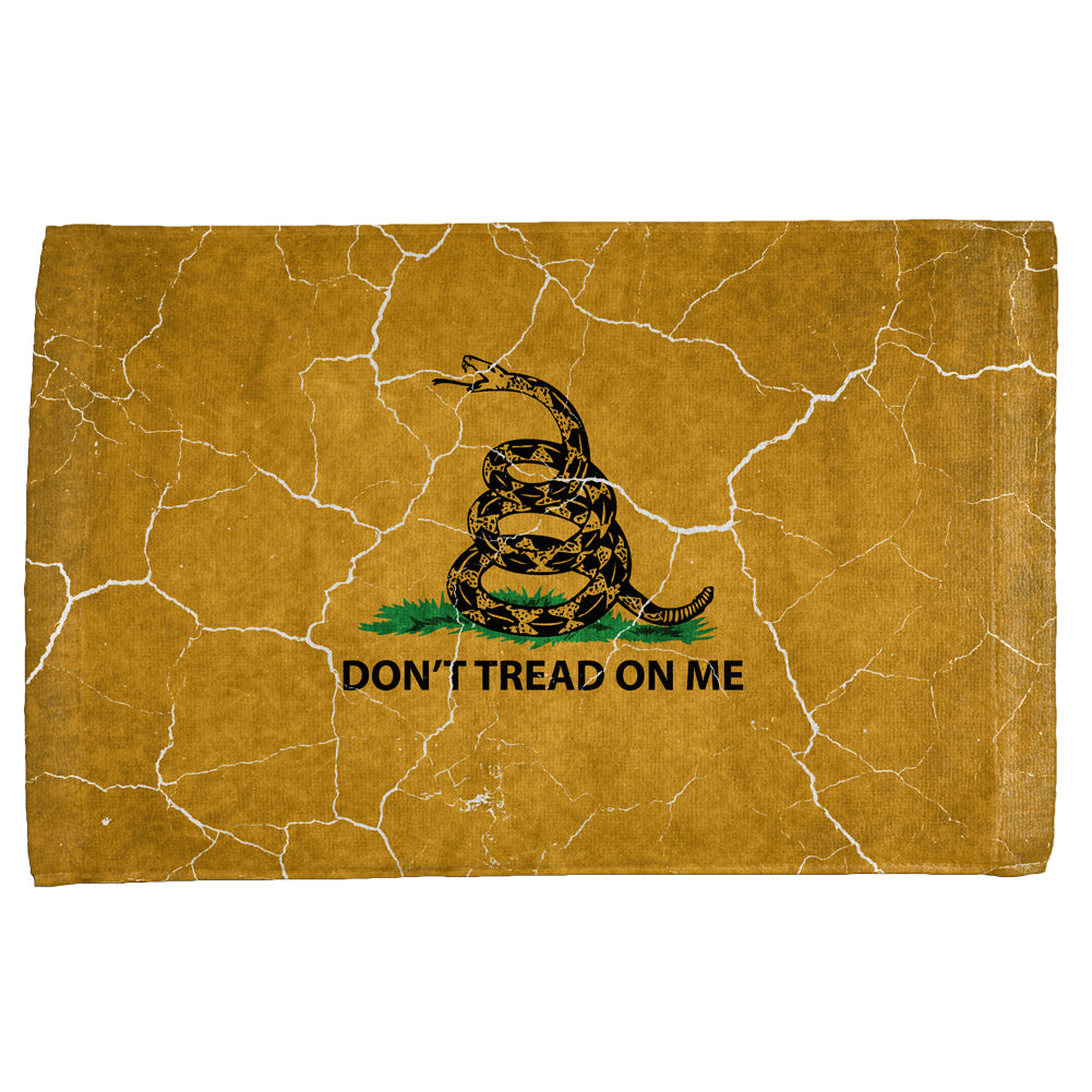 Distressed Gadsden Flag All Over Hand Towel Hand Towel Old Glory OS Multi 