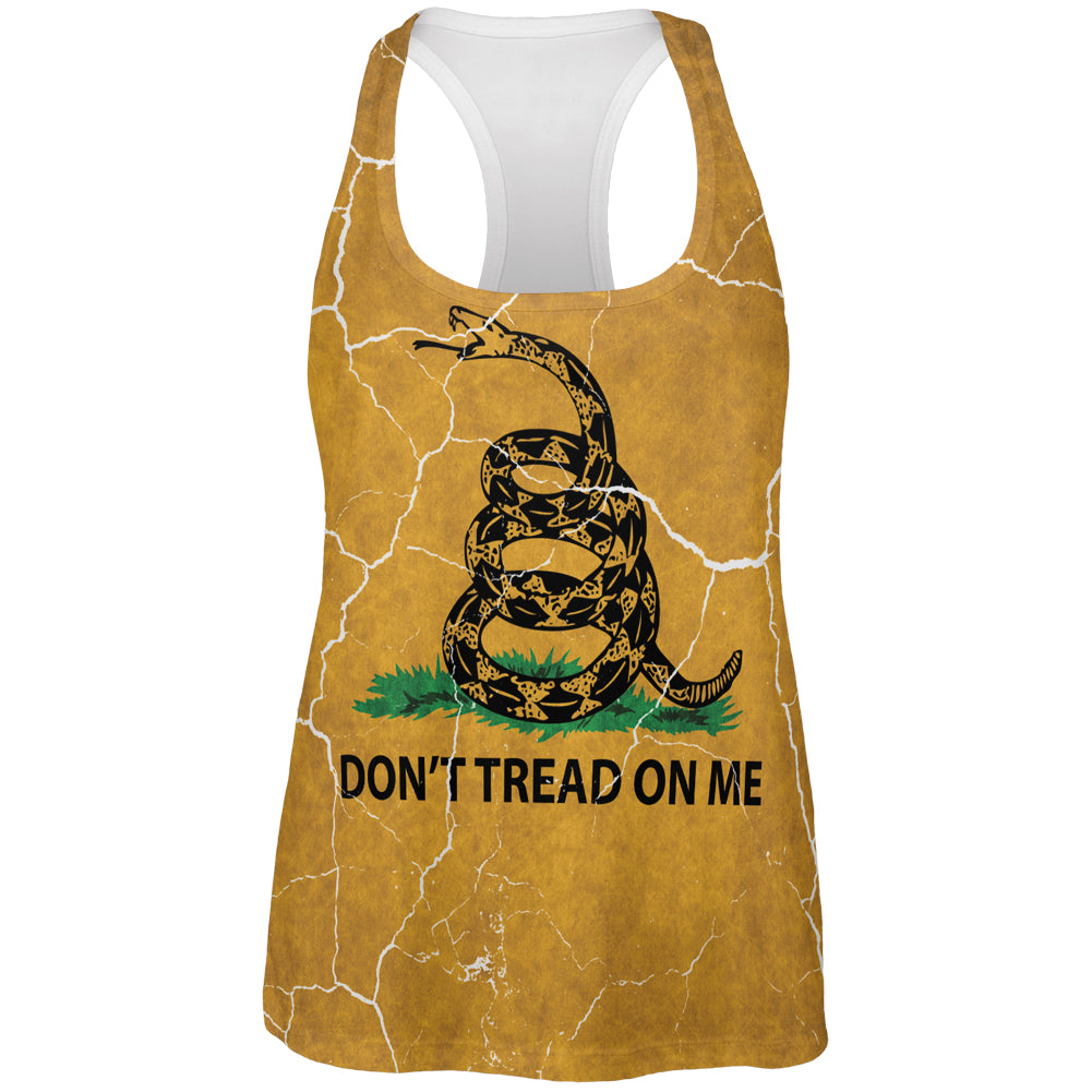 Distressed Gadsden Flag All Over Womens Work Out Tank Top Women's Tank Tops Old Glory 2XL Multi 