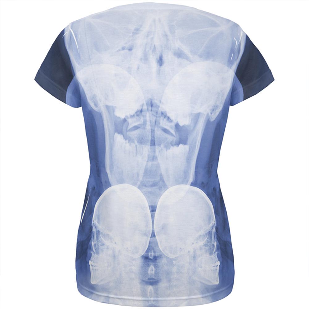 Dead Inside Skull X-Ray All Over Womens T Shirt Women's T-Shirts Old Glory   