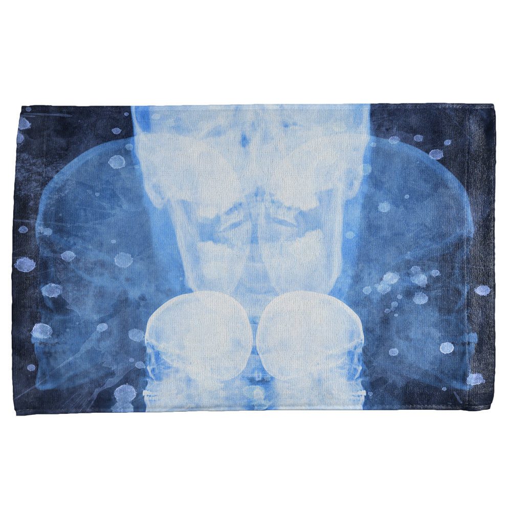 Dead Inside Skull X-Ray Splatter All Over Hand Towel Hand Towel Old Glory OS Multicolored 