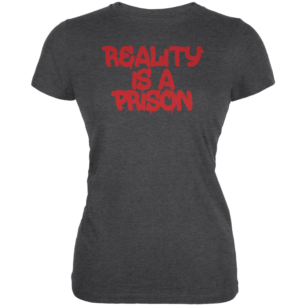 Reality Is A Prison Juniors Soft T Shirt Juniors T-Shirts Old Glory 2XL Black 