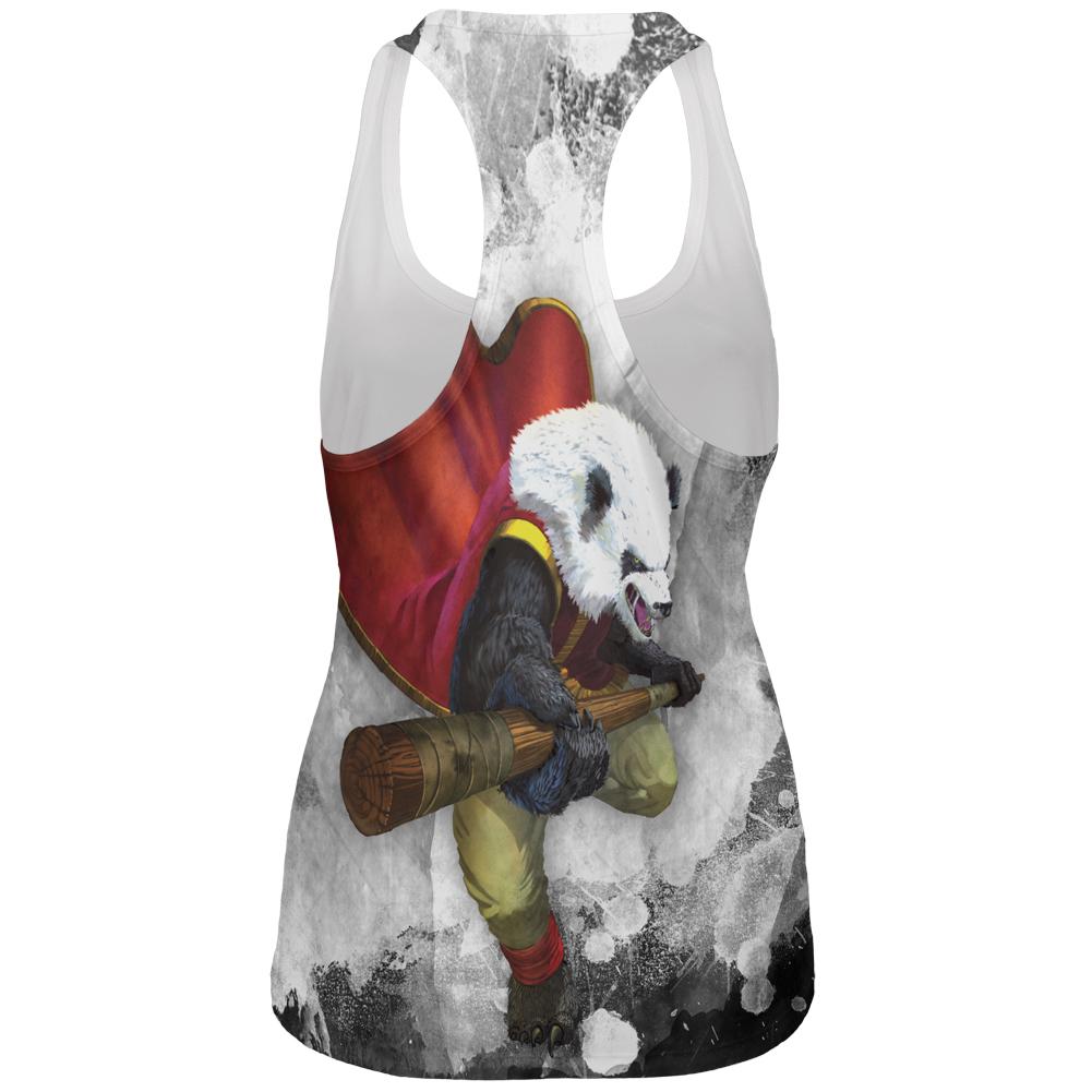 Panda Warrior Monk All Over Womens Work Out Tank Top Women's Tank Tops Old Glory   