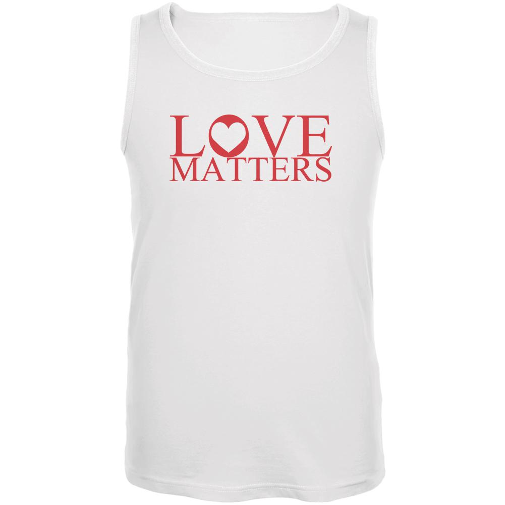 Love Matters Mens Tank Top Men's Tank Tops Old Glory 2XL White 