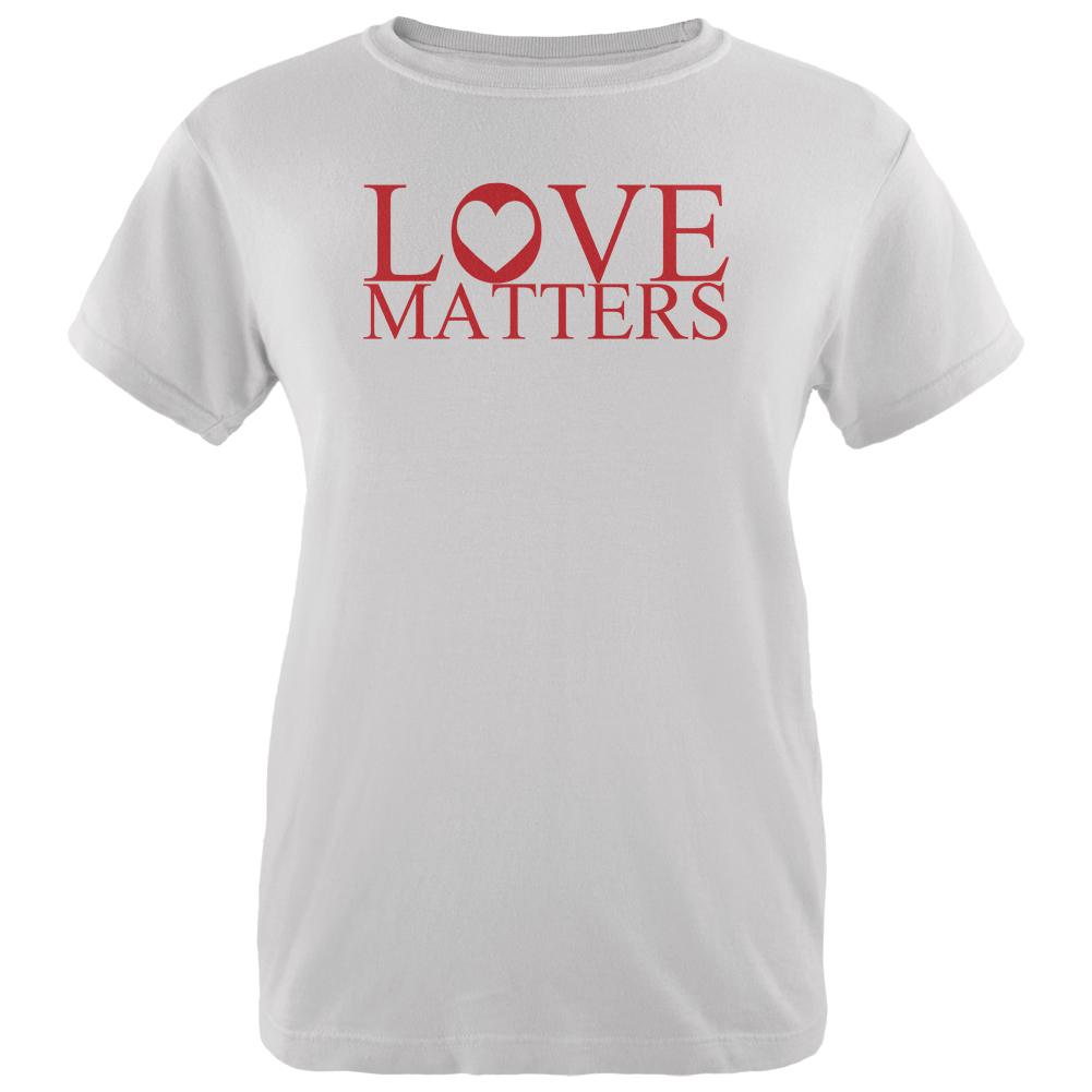 Love Matters Womens T Shirt Women's T-Shirts Old Glory 2XL White 