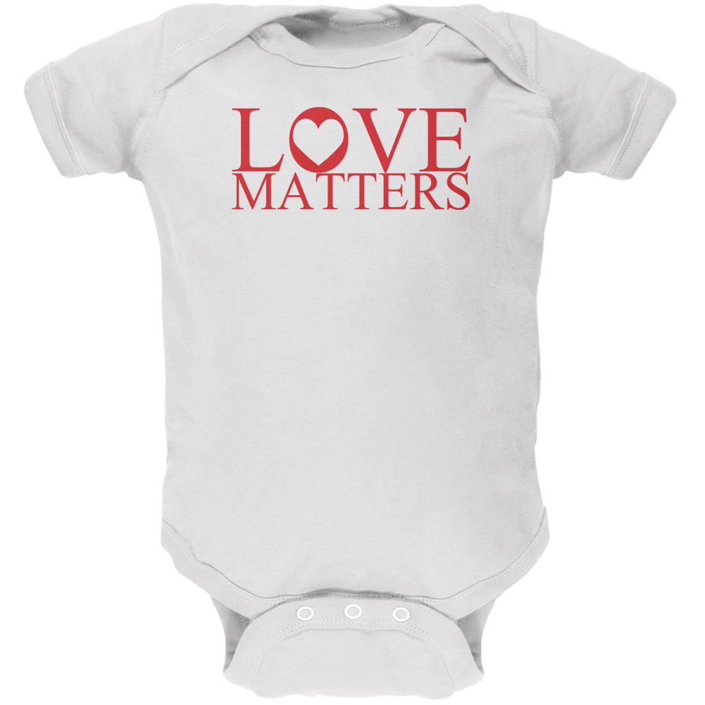 Love Matters Soft Baby One Piece Baby One Piece Old Glory 0-3M White 