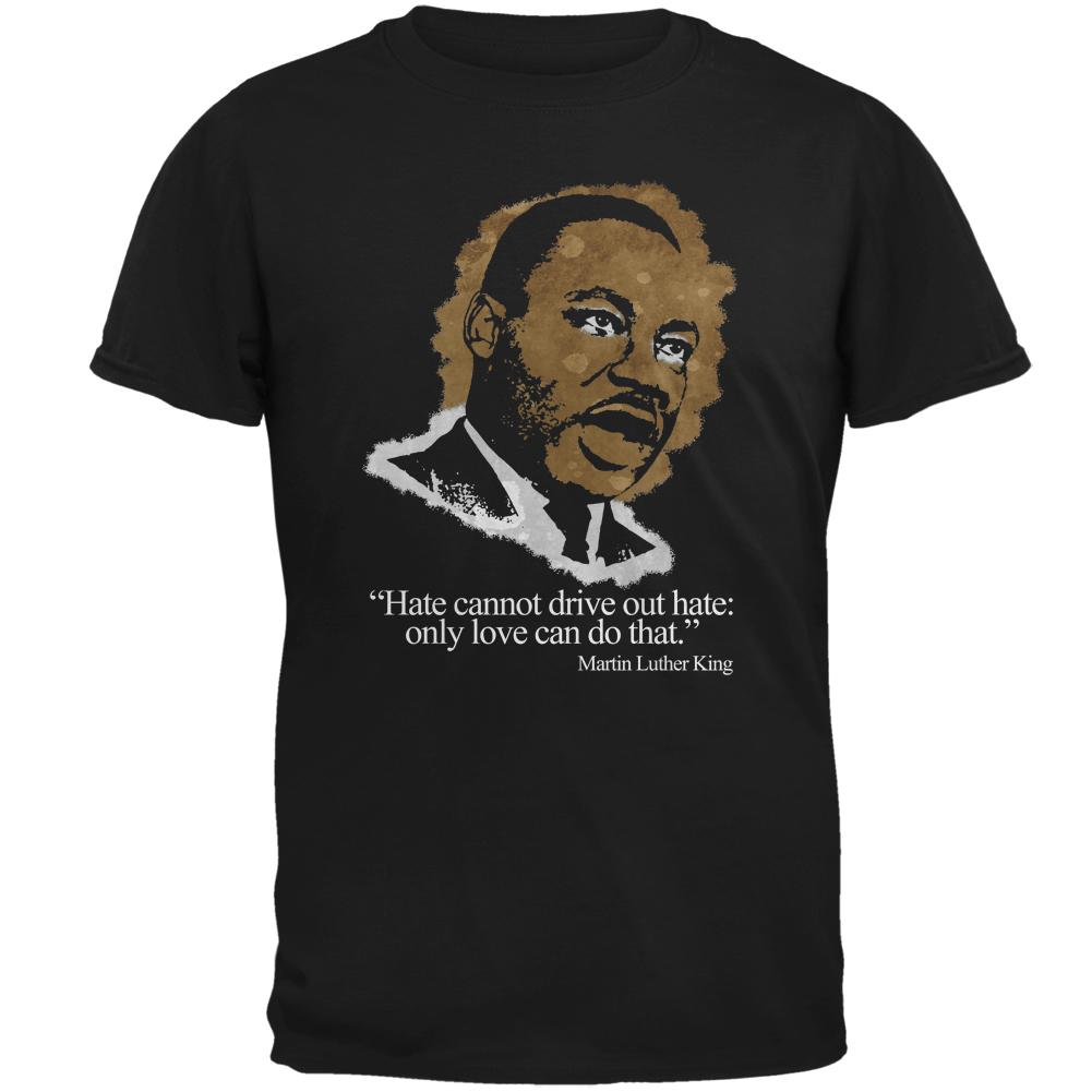 Martin Luther King Jr Violence Quote Mens T Shirt Men's T-Shirts Old Glory 2XL Black 