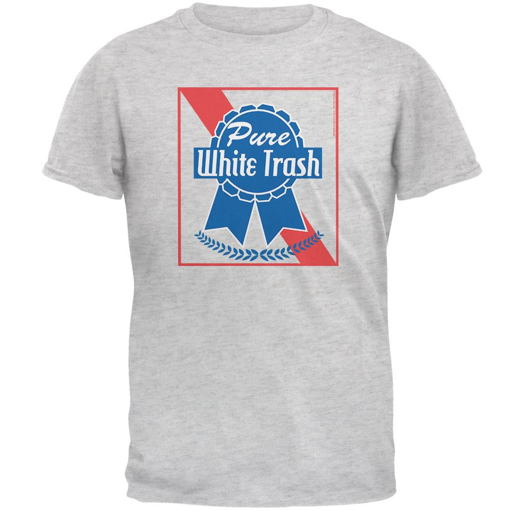 Pure White Trash Heather Blue/Navy Men's Ringer T-Shirt Men's T-Shirts Old Glory   